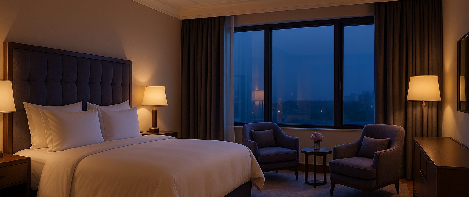 A premium, responsive hotel room